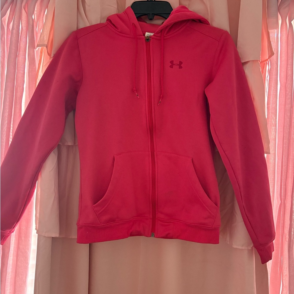 Under Armour Fuchsia Full-Zip Hoodie